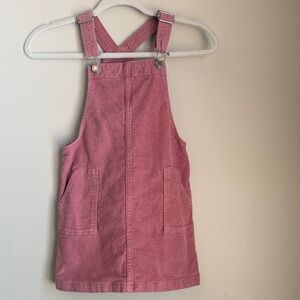 H&M Dusty Pink Corduroy Pinafore Overalls